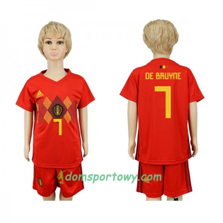 Koszulka Belgia De Bruyne 7 Dziecięcy Domowe Koszulki Piłkarskie Mistrzostwa Świata 2018